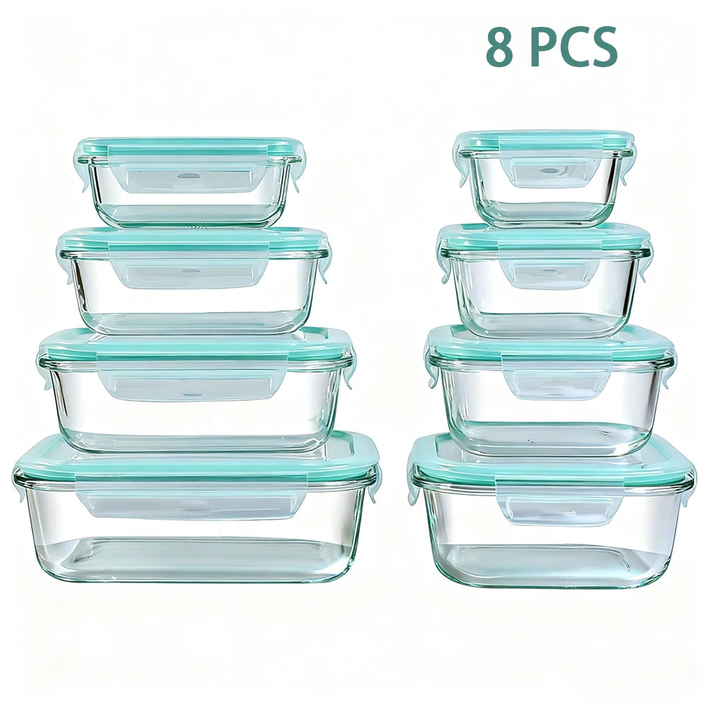 Glass Food Storage Containers Set (8-Piece)