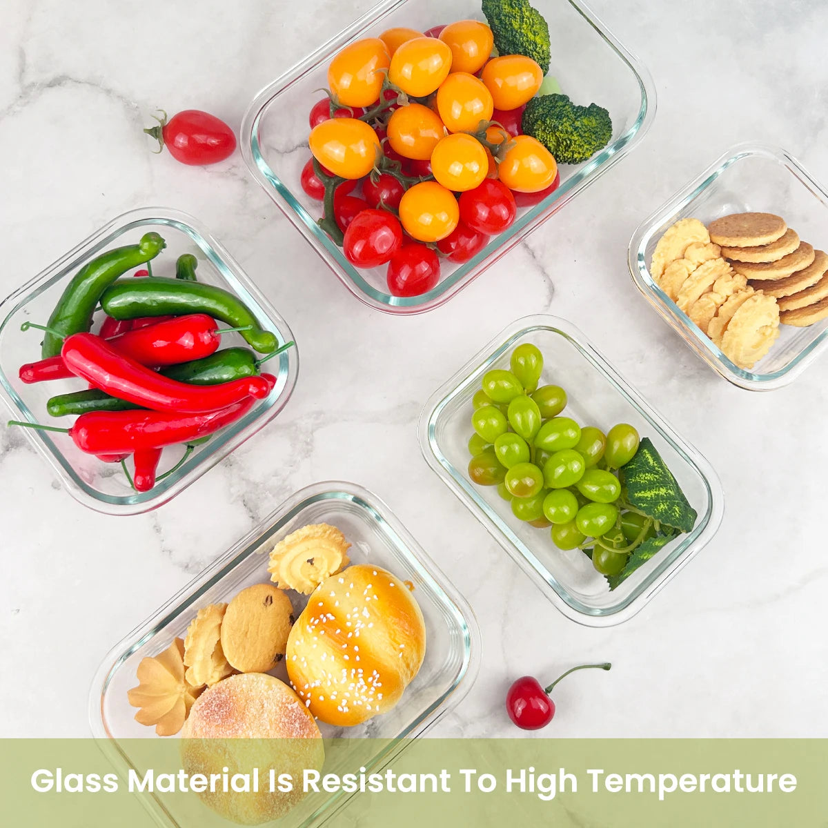 Glass Food Storage Containers Set (8-Piece)