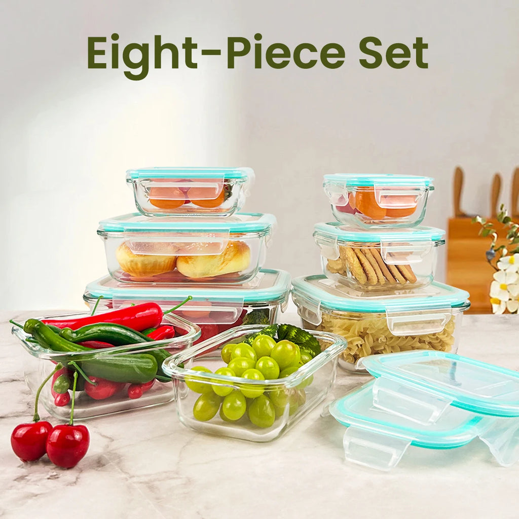 Glass Food Storage Containers Set (8-Piece)