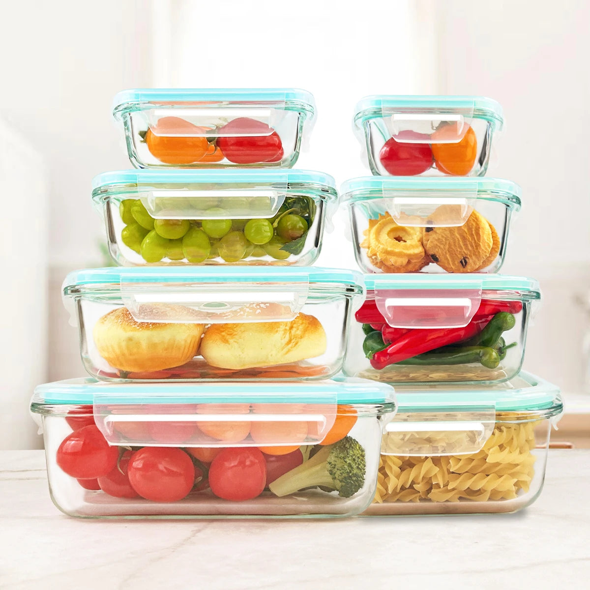 Glass Food Storage Containers Set (8-Piece)