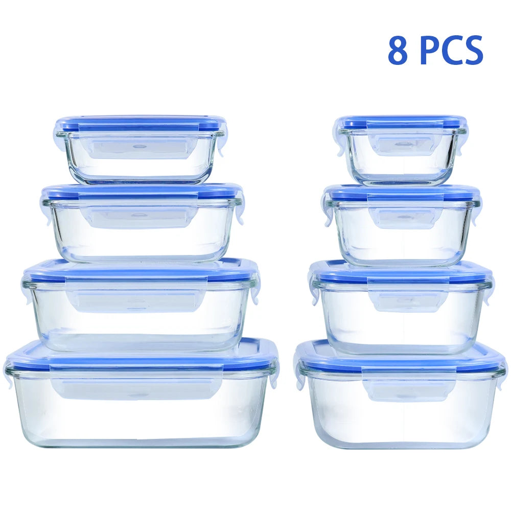 Glass Food Storage Containers Set (8-Piece)